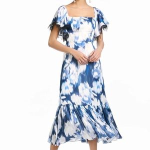 Sachin & Babi Camryn Dress - Blue Ikat Floral